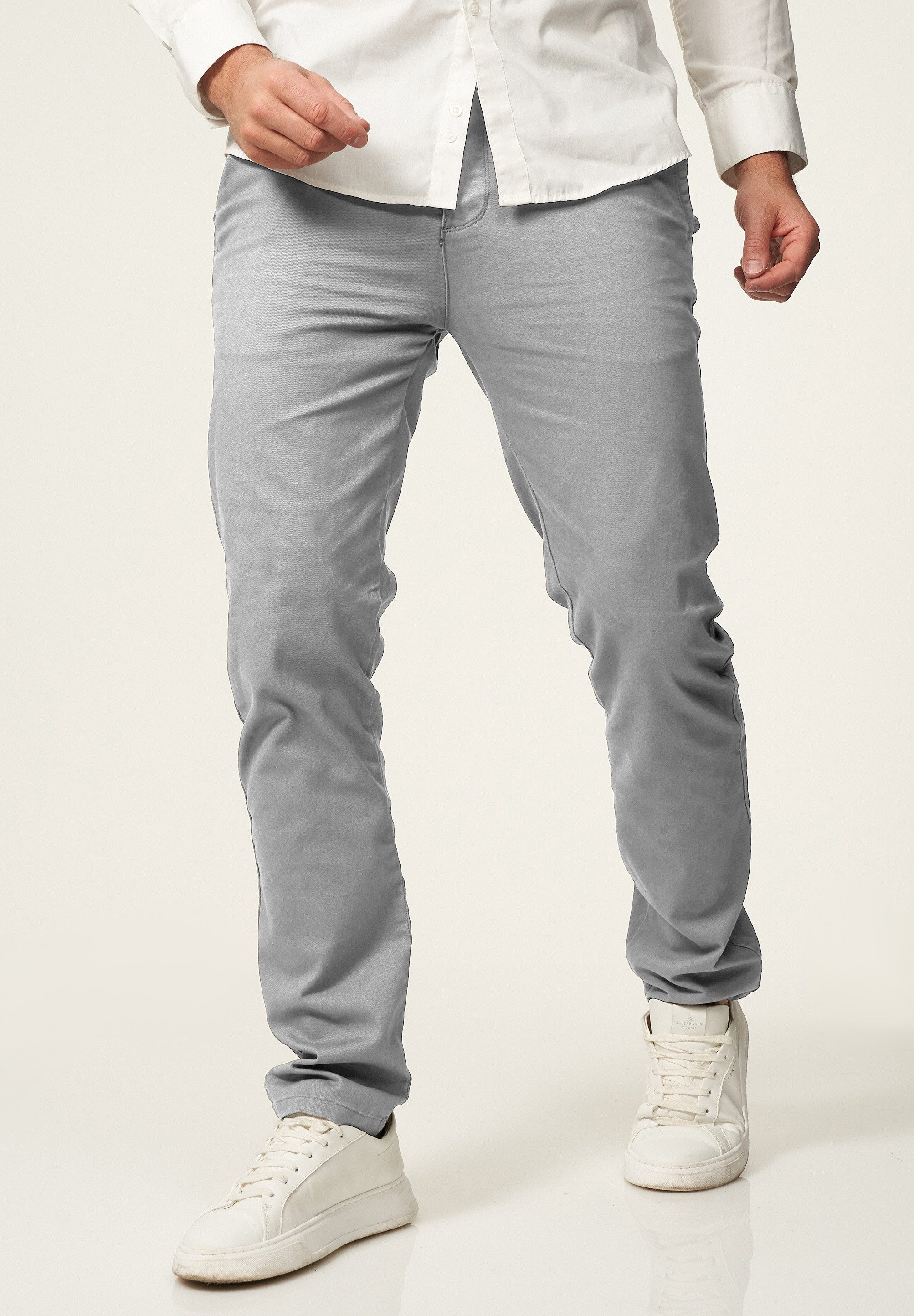 DAILY COTTON Chinohose DCPROVO Herren Chino Hose Elastische Jeans Stoffhose Slim-Fit Casual Business