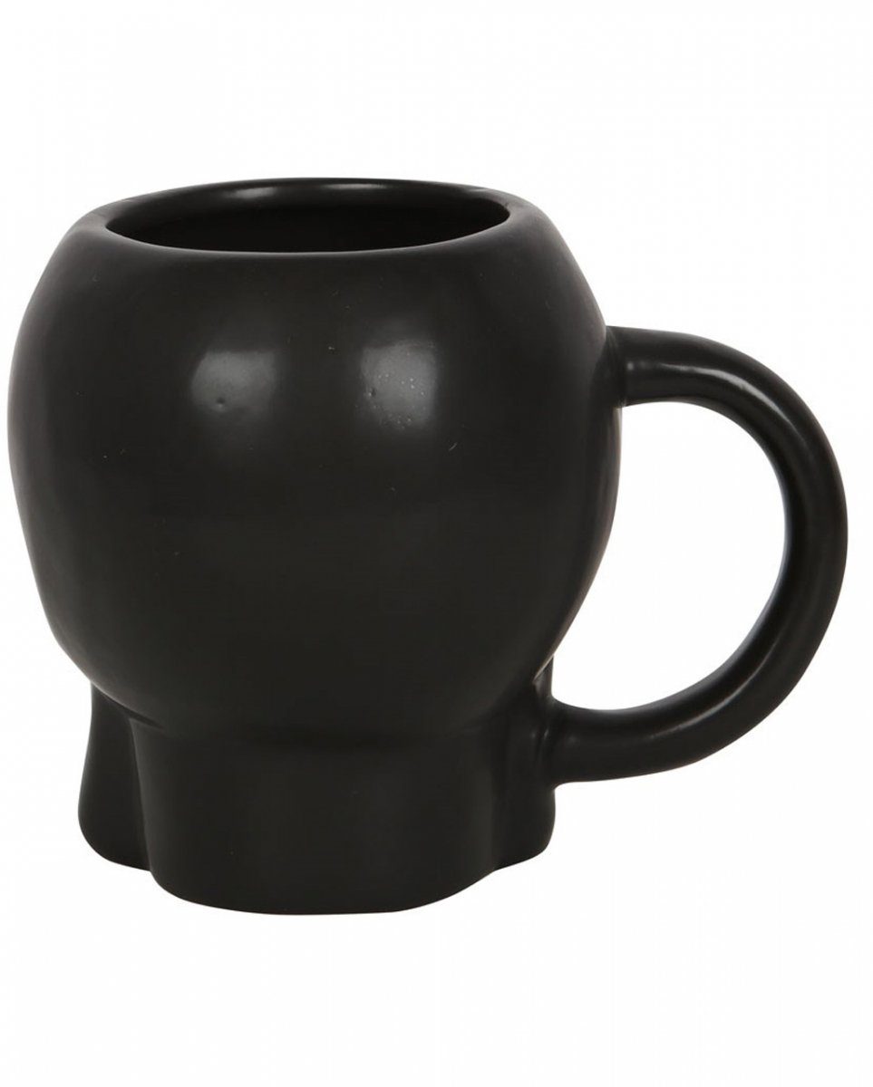 Totenkopf matte Lieblingstasse, Geschirr-Set als Tasse Horror-Shop Schwarze Keramik