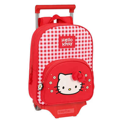 Hello Kitty Rucksack Hello kitty Kinder-Rucksack mit Rädern Hello Kitty Spring Rot 26 x 34