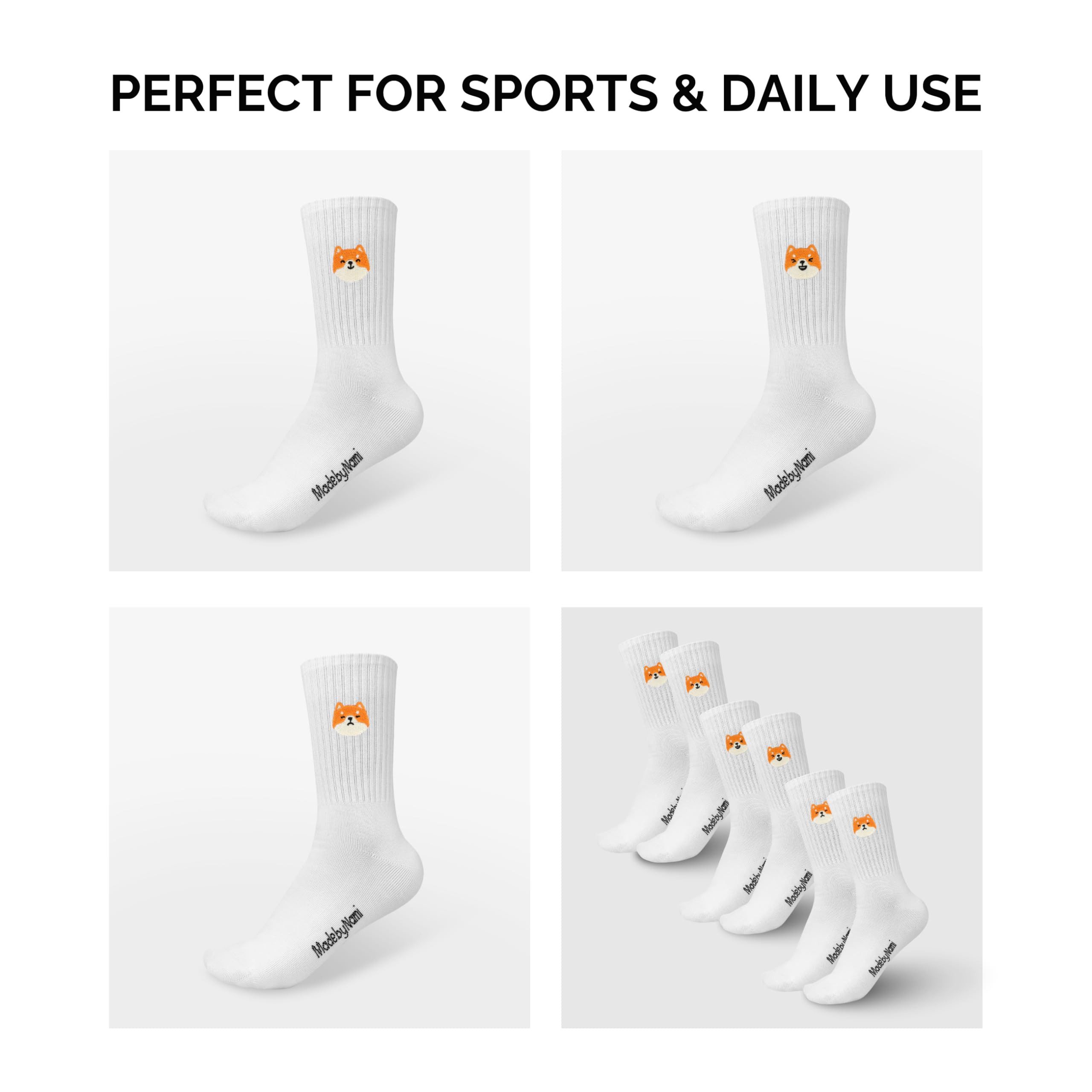 Made by Nami Socken 3 Paar Lustige Socken Damen & Herren mit Motiv im Set (Set, 3 Paar) Festival Accessoires, Motiv Shiba Inu