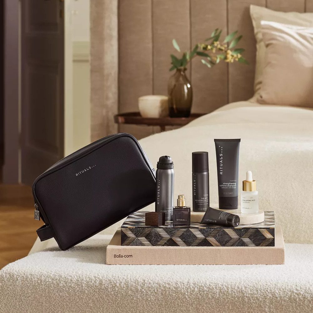 Rituals Pflege-Geschenkset Rituals Homme Geschenk-Tasche L – 7-teilig mit Reise-Pflegeset, 7-tlg., Belebendes Homme Geschenk-Set für Reisen & Pflege