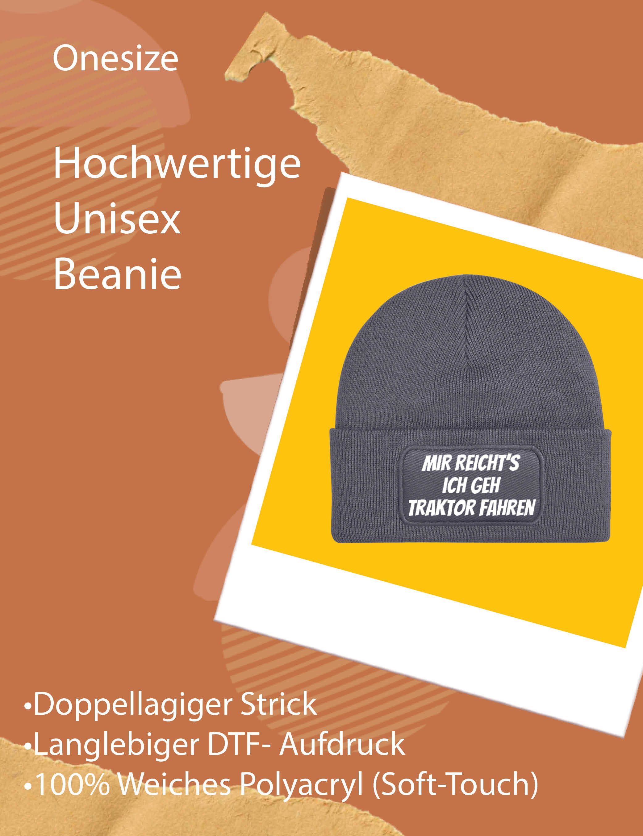 Youth Designz Beanie Herren & Damen unisex Mütze Beanie "Traktor Fahren" Print Statement mit lustigen und stylischen Aufdruck Geschenk für Männer und Frauen