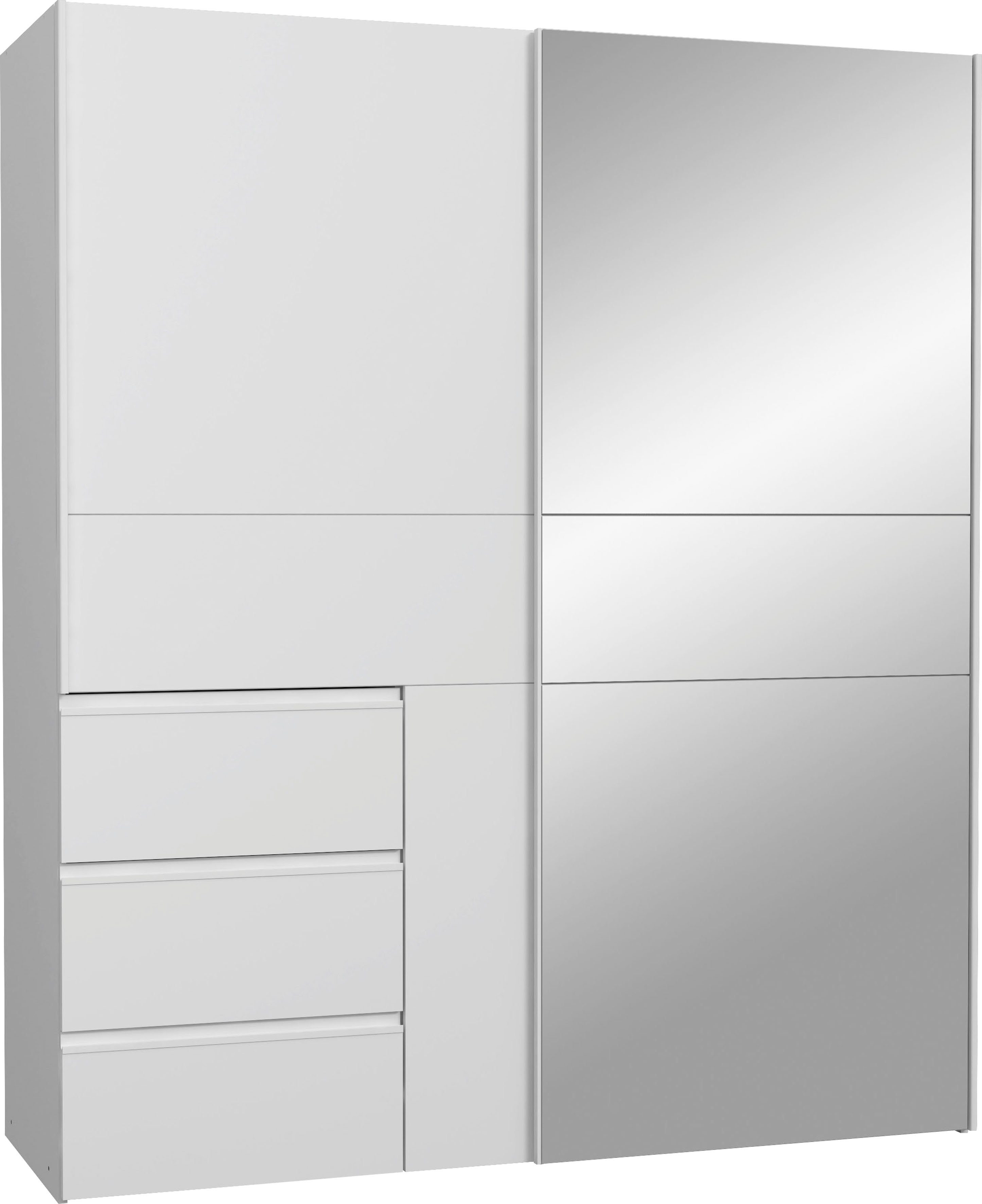 FORTE Schwebetürenschrank Winn2 weiß | weiß