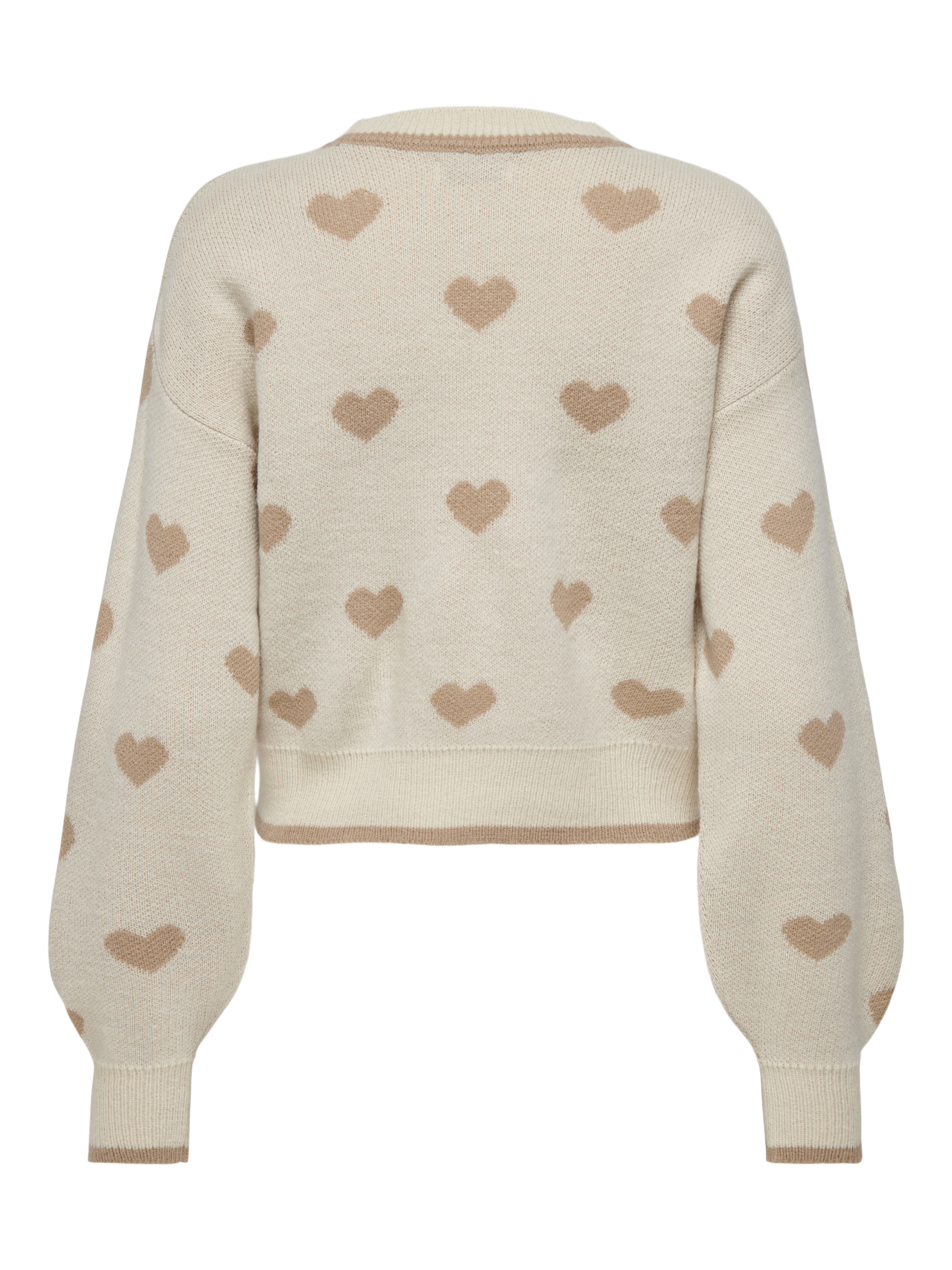 JDY Rundhalspullover JDYROMANCE L/S JACQ. PULLOVER KNT NOOS