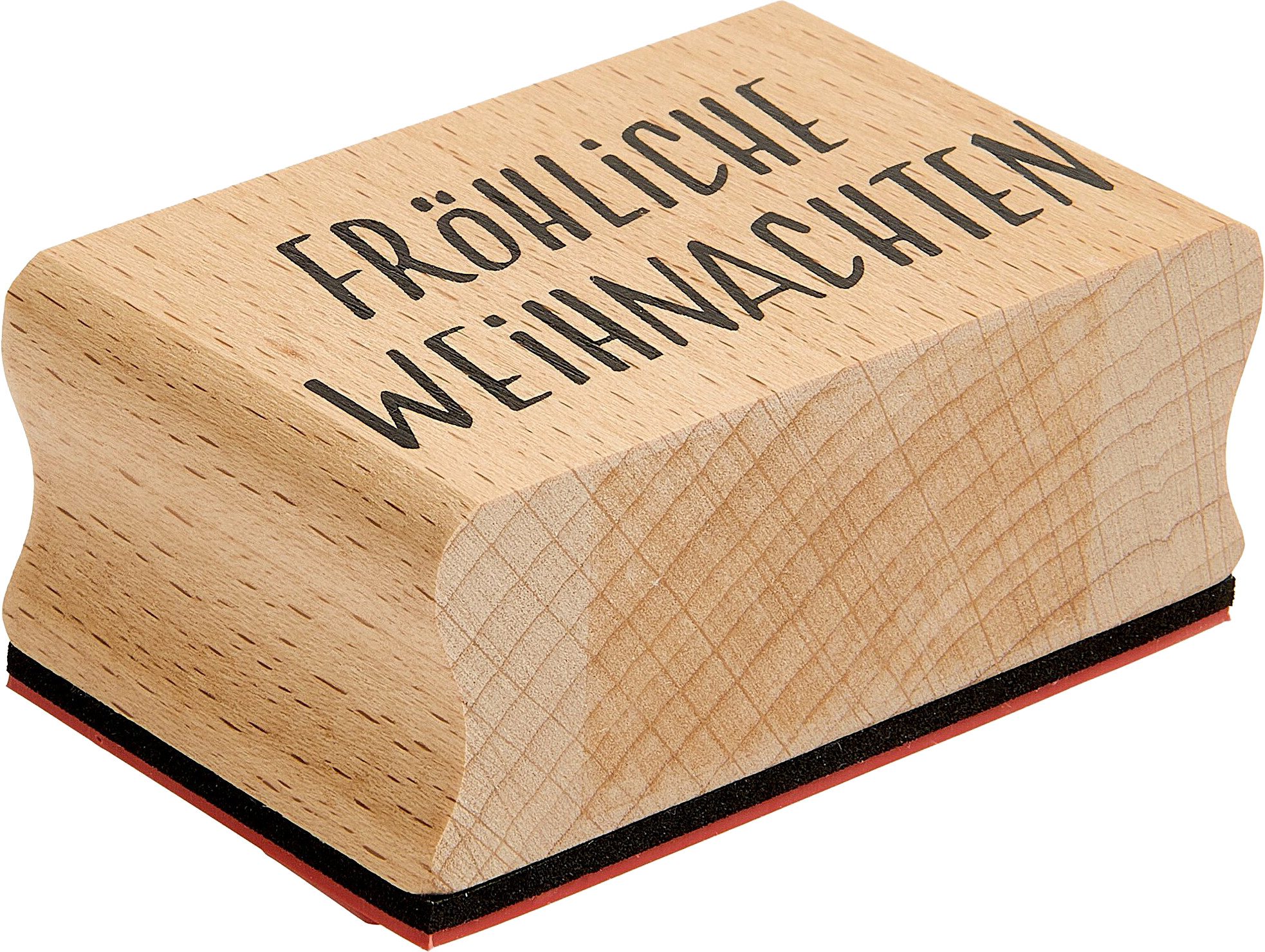 Rico Design Stempel Holzstempel Fröhliche Weihnachten, 6.5 x 4.0 cm
