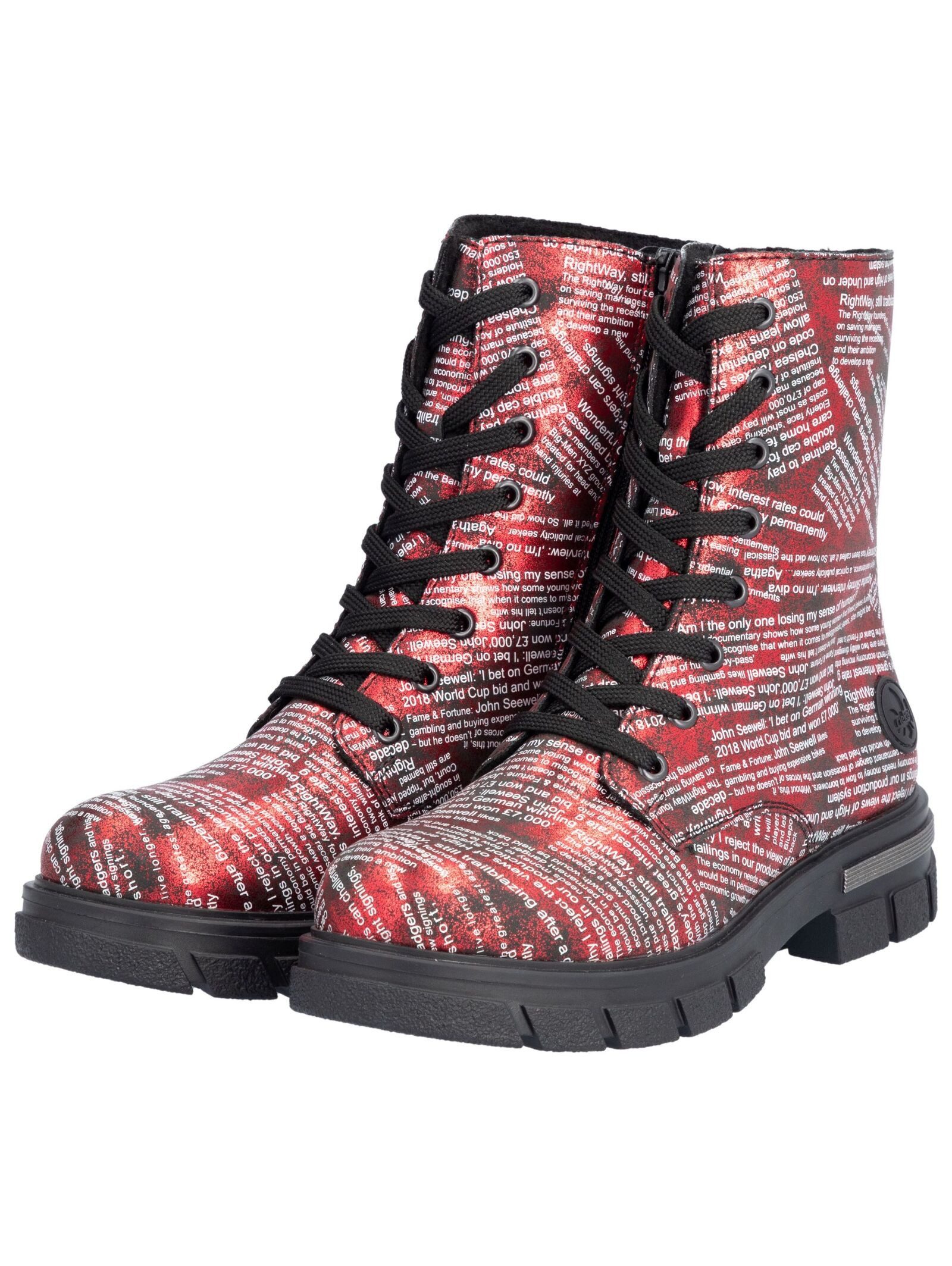 Rieker Rieker Stiefelette Lederimitat Schnürstiefelette