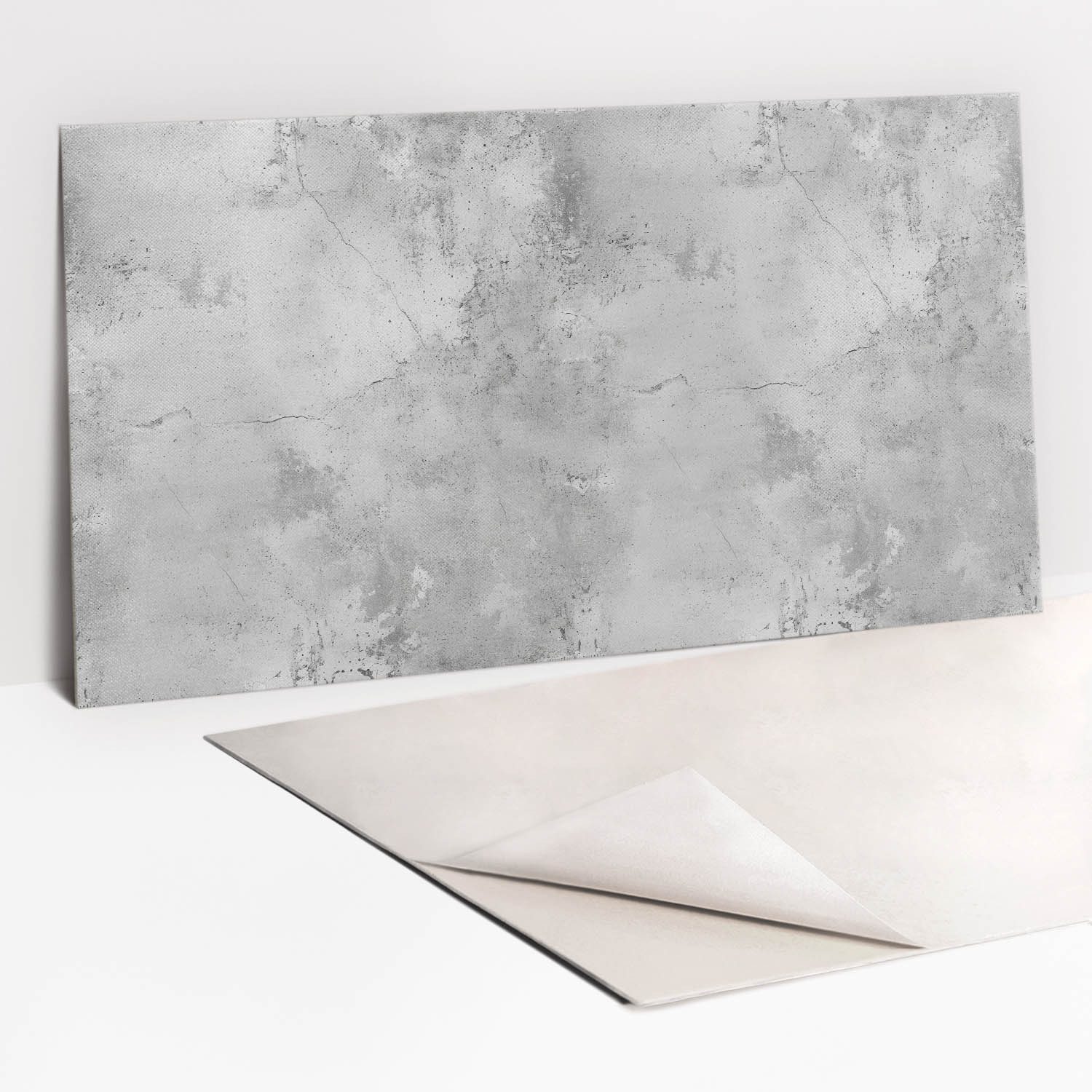 Tulup Wandpaneel Küchenrückwand Beton 100x50cm Vinylfliesen Selbstklebend, (1-tlg)
