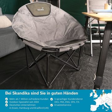 Skandika Campingstuhl Moonchair Kupari XL, weich gepolstert, Tragetasche, komfortabler Campingstuhl, Klappstuhl