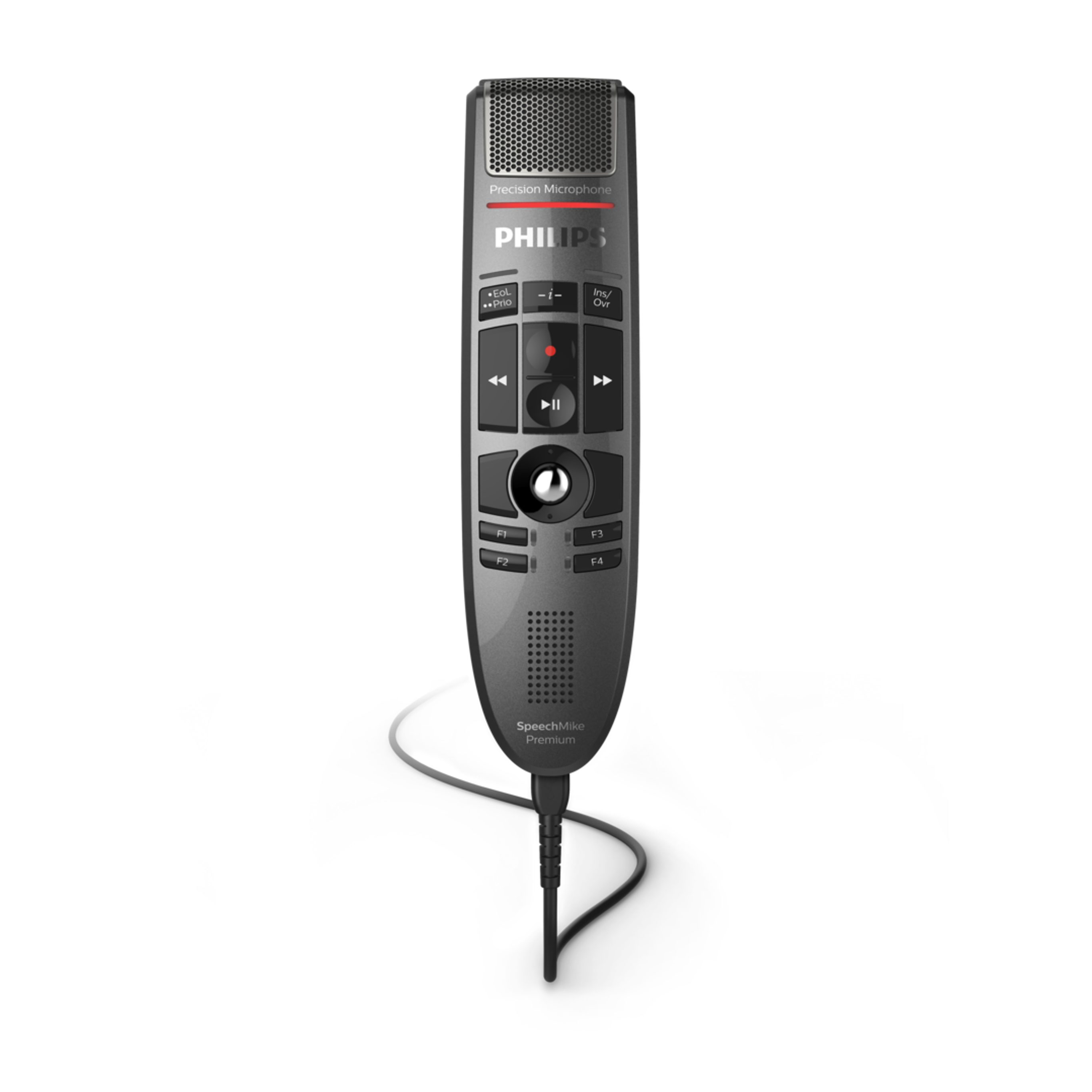 Philips LFH3500 SpeechMike Premium Diktiermikrofon Digitales Diktiergerät (Studioqualität, Track-ball, Drucktasten, Bewegungssensor)