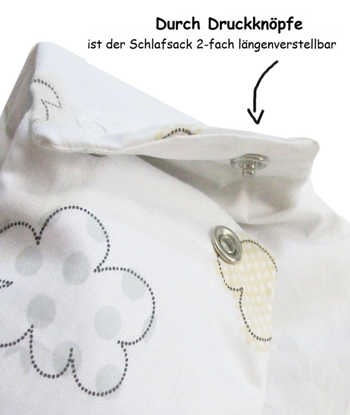 Odenwälder Babyschlafsack Baby Daunenschlafsack Exclusiv, Winterschlafsack Außensack 3,5 TOG ärmellos atmungsaktiv aus 100%