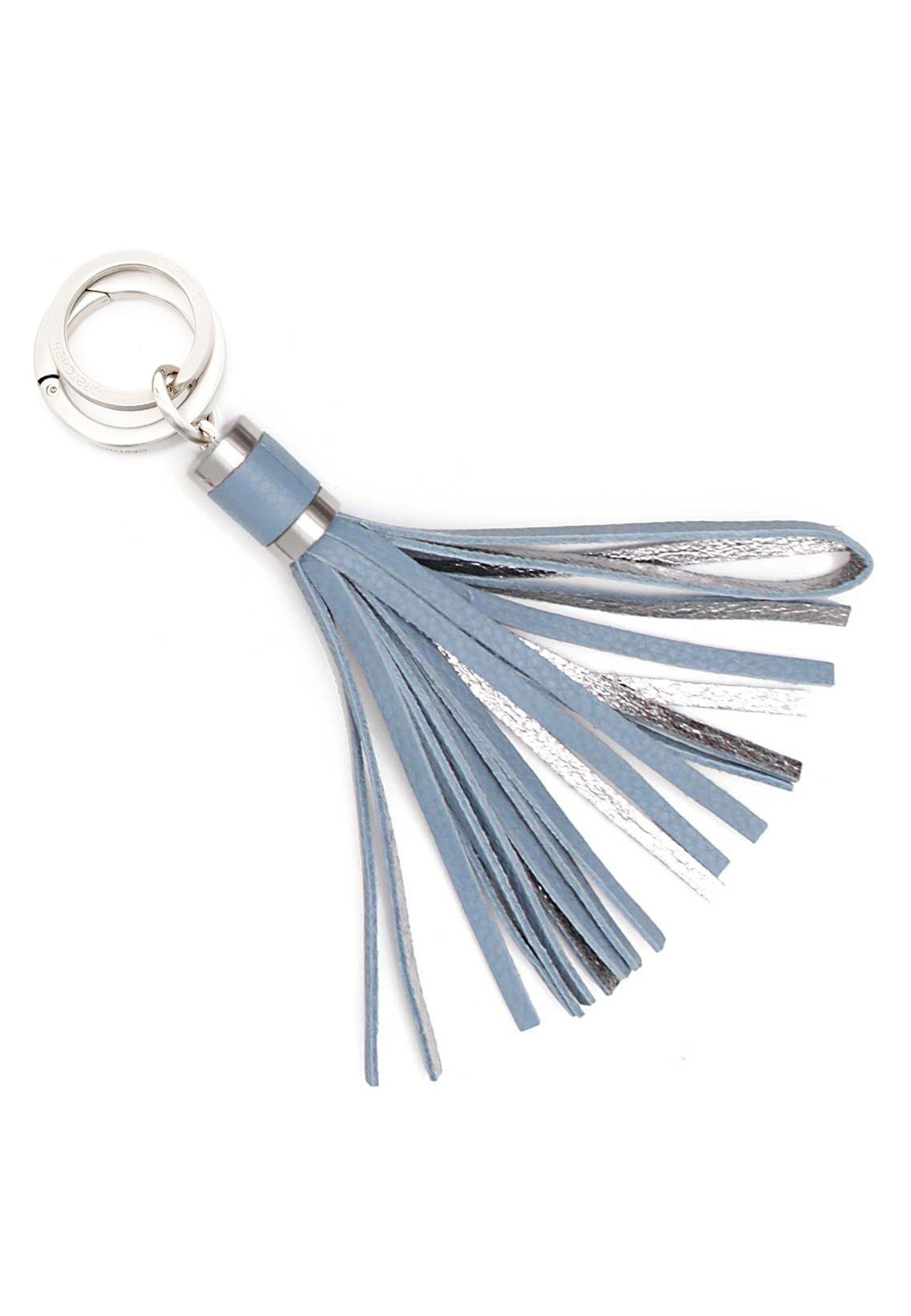 GRETCHEN Schlüsselanhänger Tassel Keyring, aus italienischem Kalbsleder jeansblau