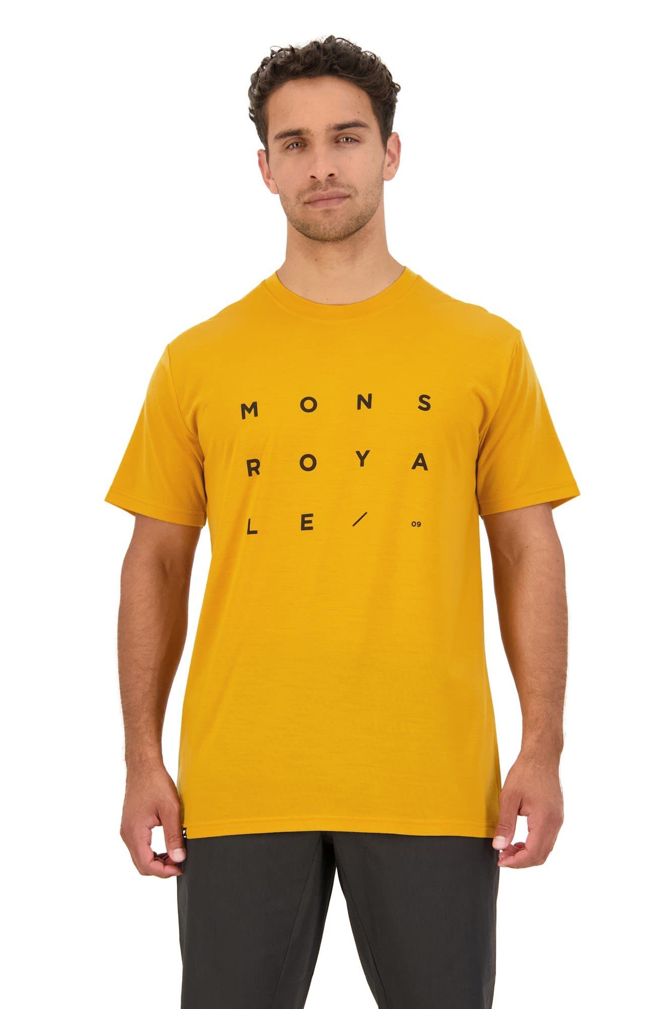 Mons Kurzarm-Shirt T-Shirt Mons Grid Mons - Royale T-shirt Royale Herren Icon M Gold
