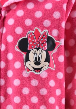 Disney Minnie Mouse Kinderbademantel Kinder Mädchen Bademantel Morgenmantel mit Reißverschluss