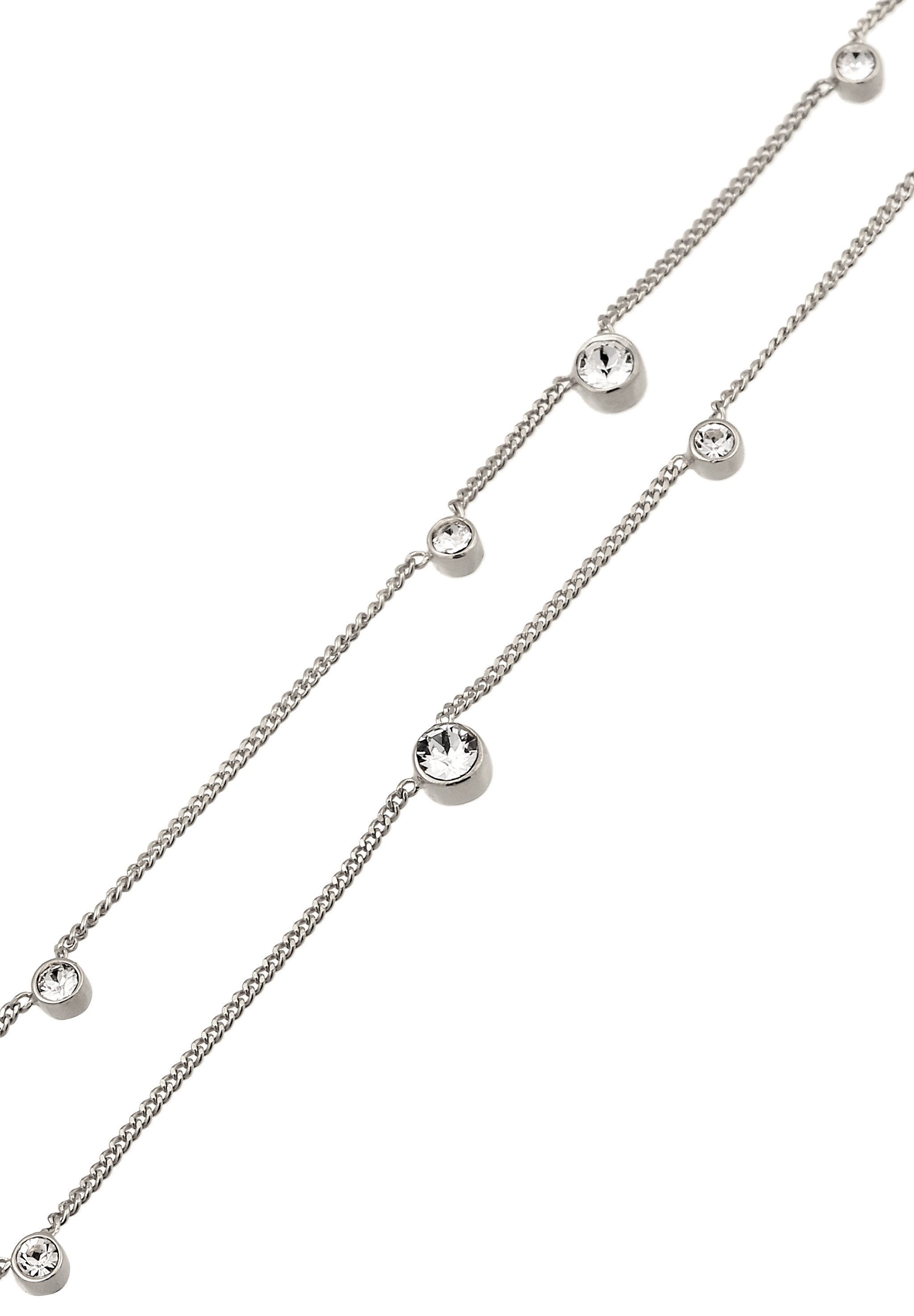 Elli Ketten-Set Layer mit Kristallen von Swarovski® Weiß 925 Sterling Silber