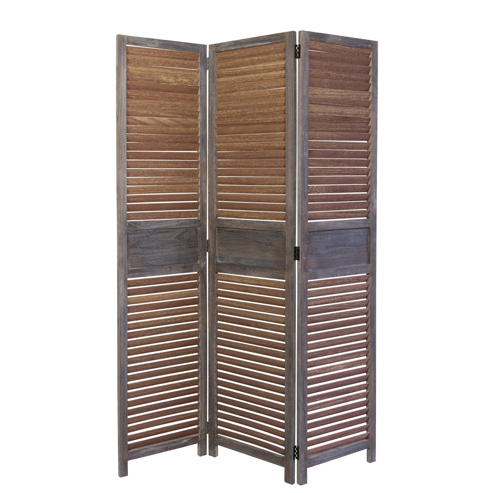 Homestyle4u Paravent Raumteiler Holz Trennwand Braun günstig online kaufen