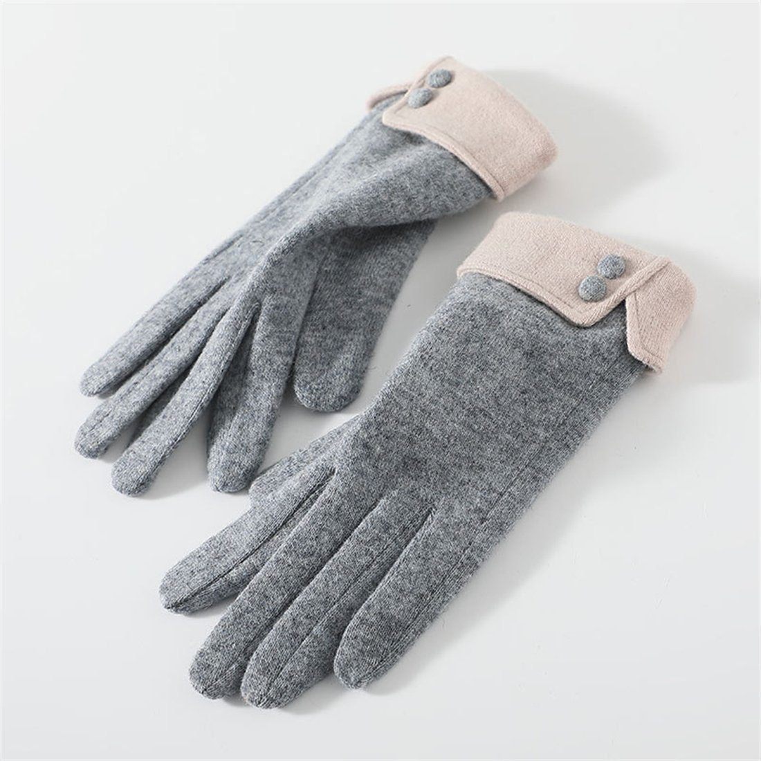 Winter warme Fleecehandschuhe Damen Reithandschuhe Grau Kaschmir Handschuhe,faux DÖRÖY gepolsterte