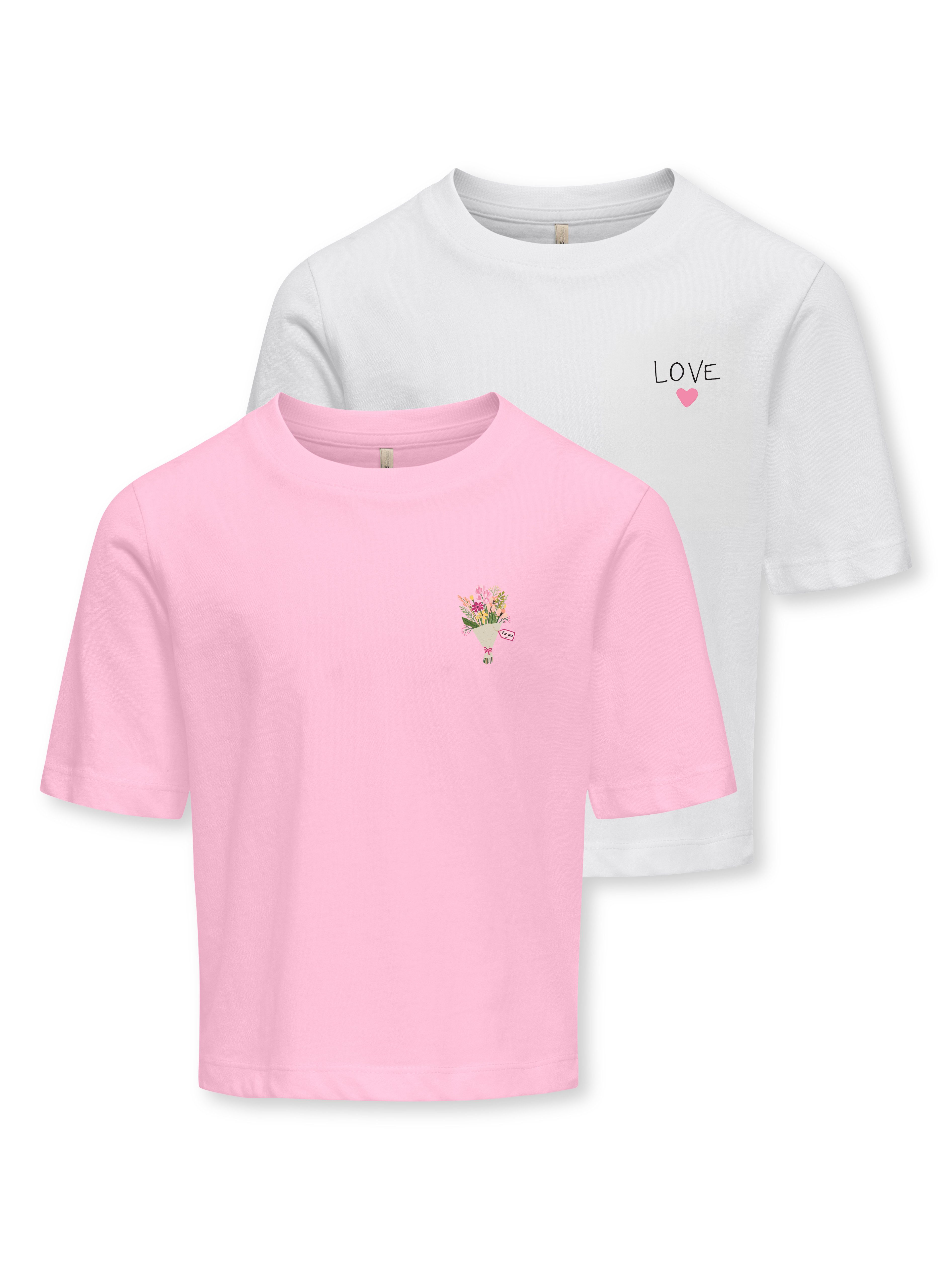 T-Shirt KOGREX FLOWER S/S TOP JRS 2-PACK