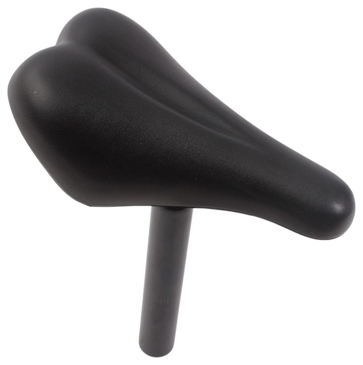 KHEbikes Fahrradsattel KHE BMX Sattelcombo One Piece 27,2 mm Gepolstert Schwarz, Integrierte 27,2 mm Stütze