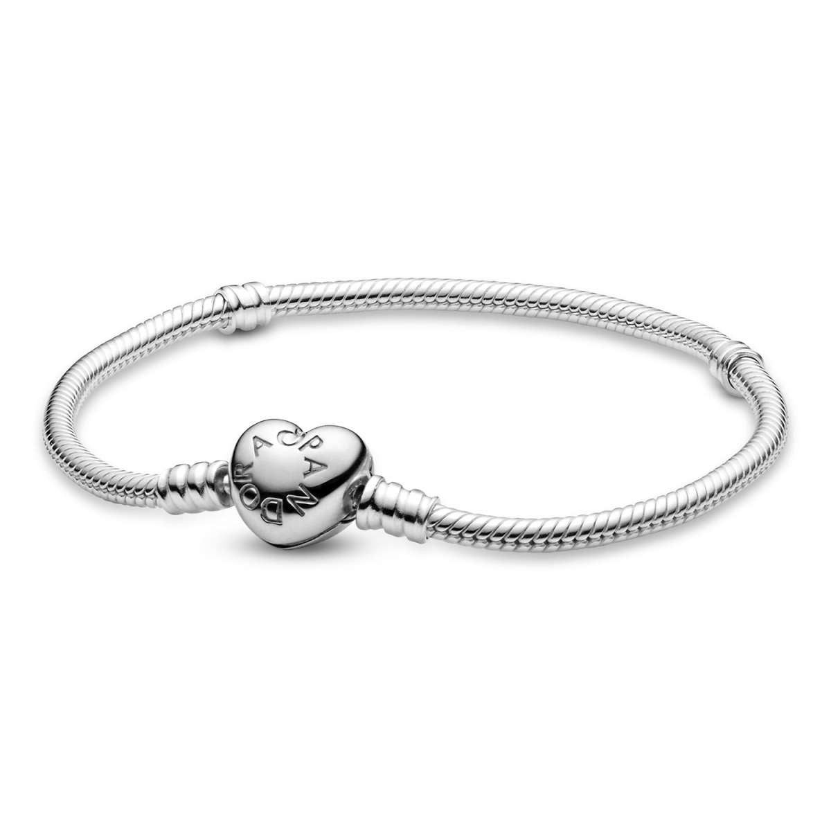 Pandora Silberarmband 594594C00, für Damen Silber mit Herz-Verschluss