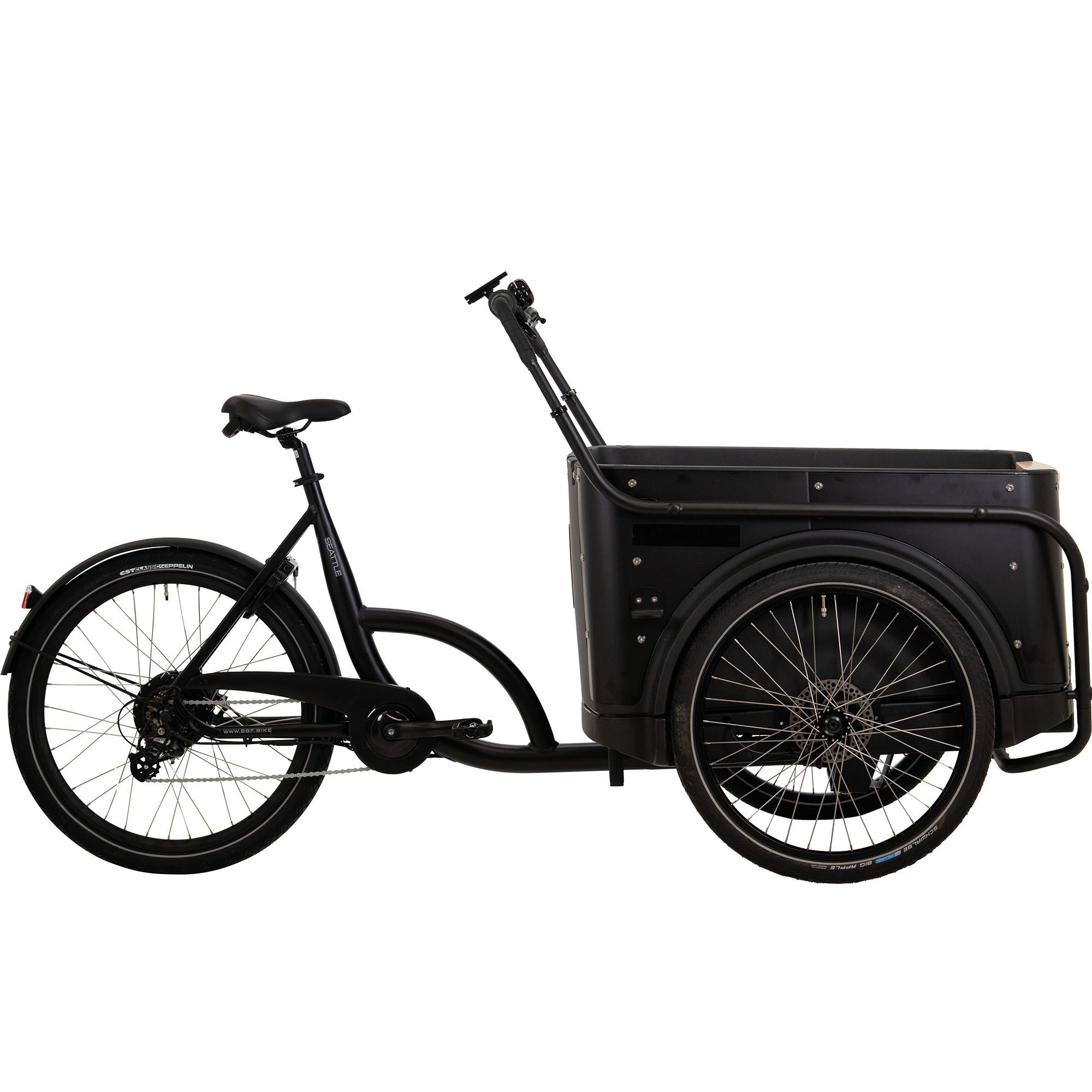 BBF Bikes E-Bike Lastenrad aCargorider 3.1 Royal, 7 Gang Shimano Tourney TX Schaltwerk, Kettenschaltung, Heckmotor, 504 Wh, Lastenrad 26/24 Zoll Elektro Lastenfahrrad bis 132 kg Zuladung Cargo