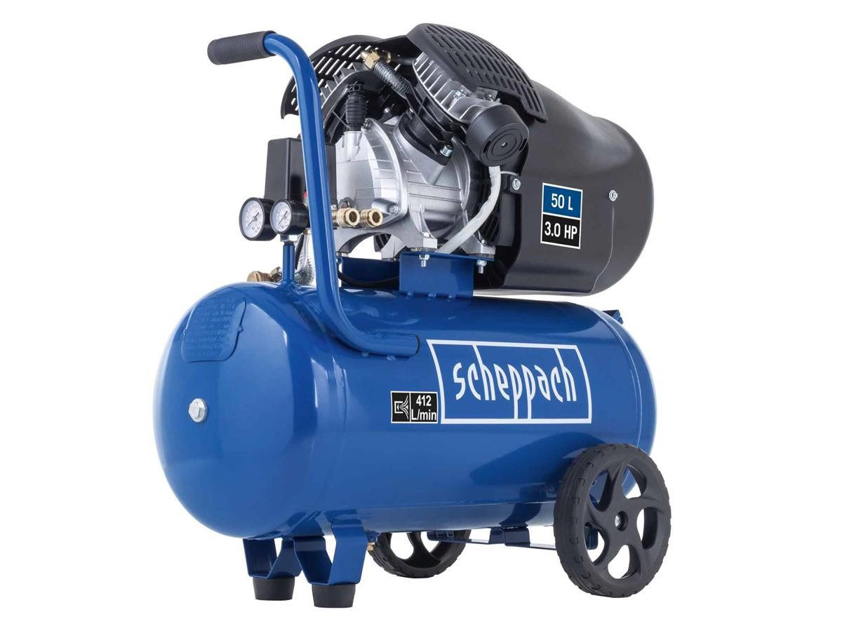 Scheppach Kompressor HC53DC, 2200 W, max. 10 bar, 50 l, hohe Luftleistung von 412 l/min