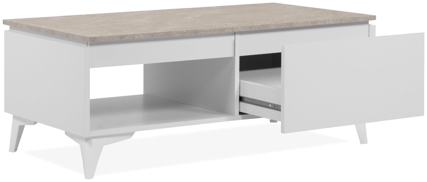 Finori Couchtisch Bertrix 55C, Sandstein, weiß, günstig online kaufen