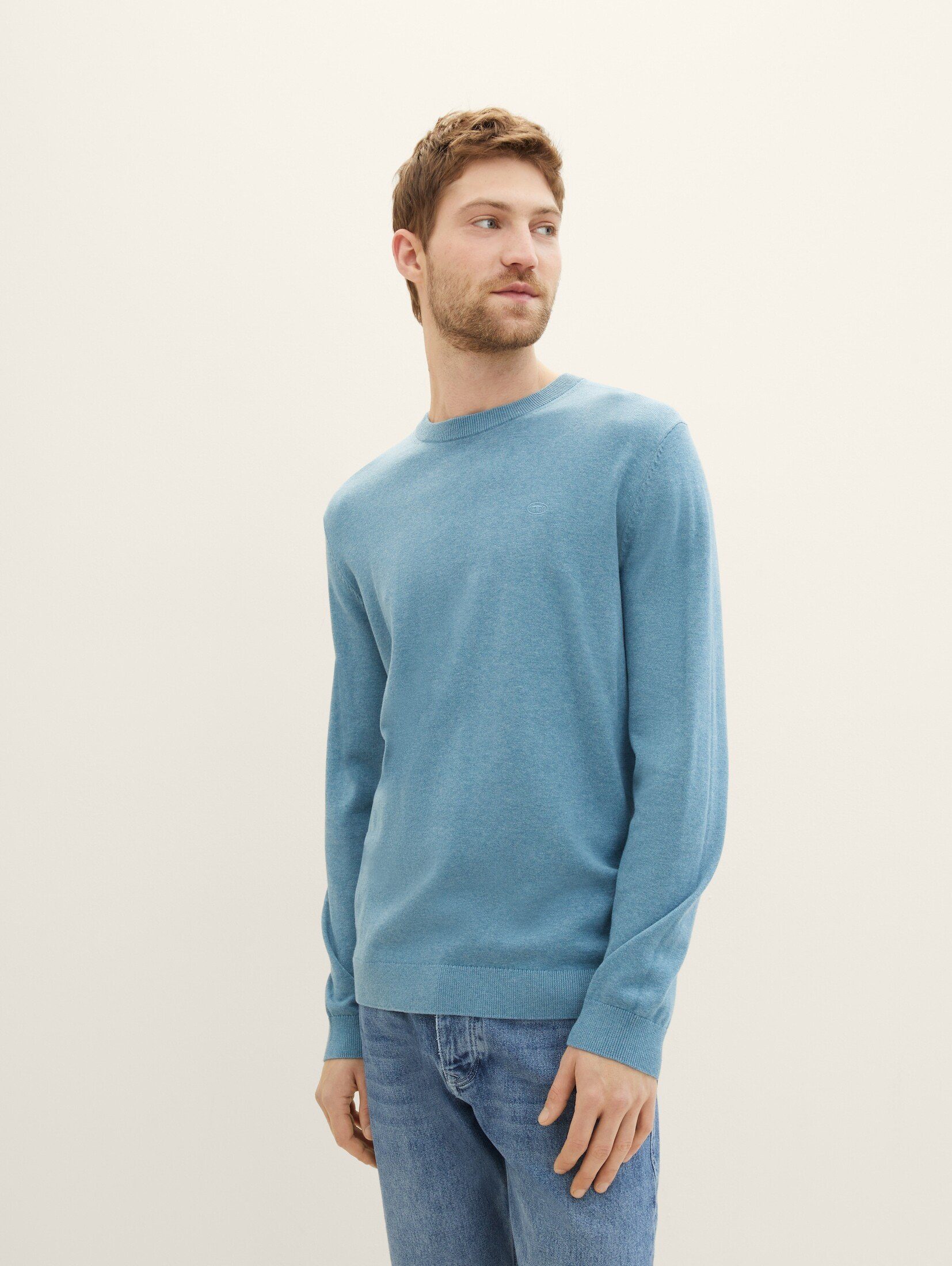 Strickpullover Basic Strickpullover aus Baumwolle
