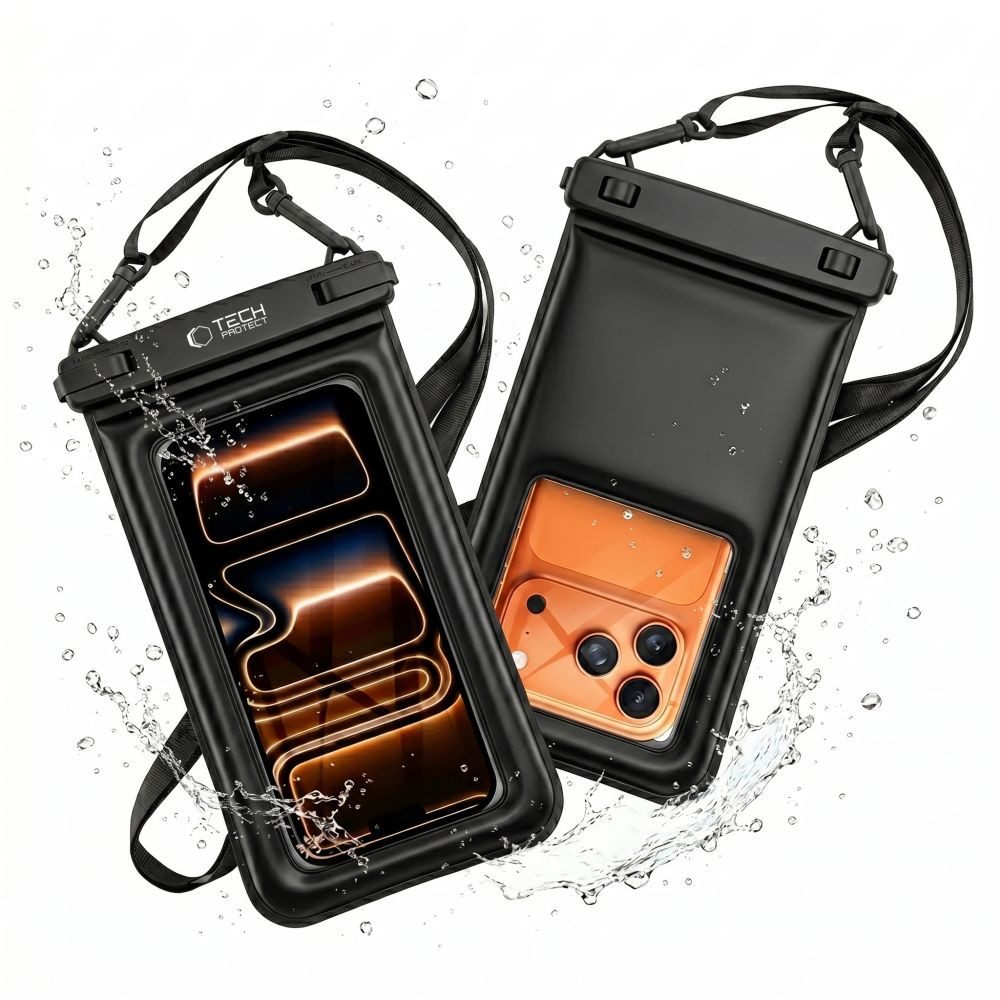 TECH PROTECT Handytasche Schutzhülle Unterwassertasche Wassersporttasche (Spar-Set, 1-tlg., bis 6,9 Zoll schwimmfähig), IPX8 wasserdicht, schwimmfähig, Umhängeband