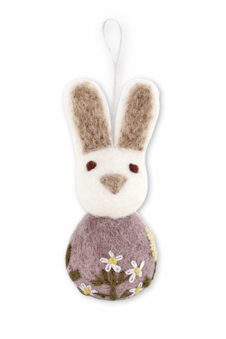 Gry & Sif Hängedekoration Filzanhänger - OSTERHASE - lavendel