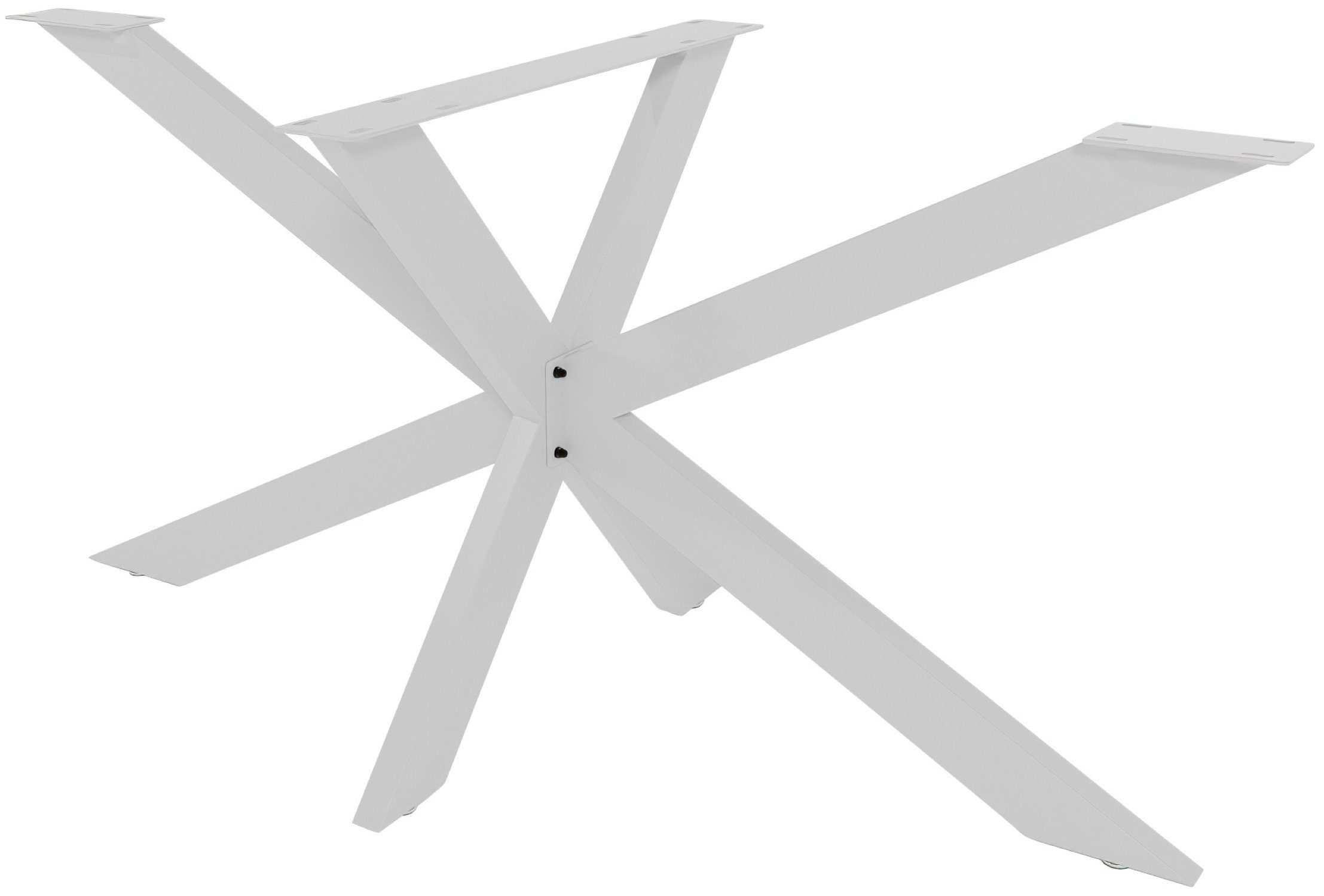 TPFLiving Tischgestell Bilan Größe L - Tischbeine aus pulverbeschichtetem Stahl (Hochwertiger und stabiler 4-Kant-Stahl mit Korrosionsschutz, 1-St., Tischkufen mit vorgefertigten Montagelöchern inkl. Schrauben), Farbe weiß - Maße (BxLxH): 78 x 150 x 71cm - Gewicht: 28 kg
