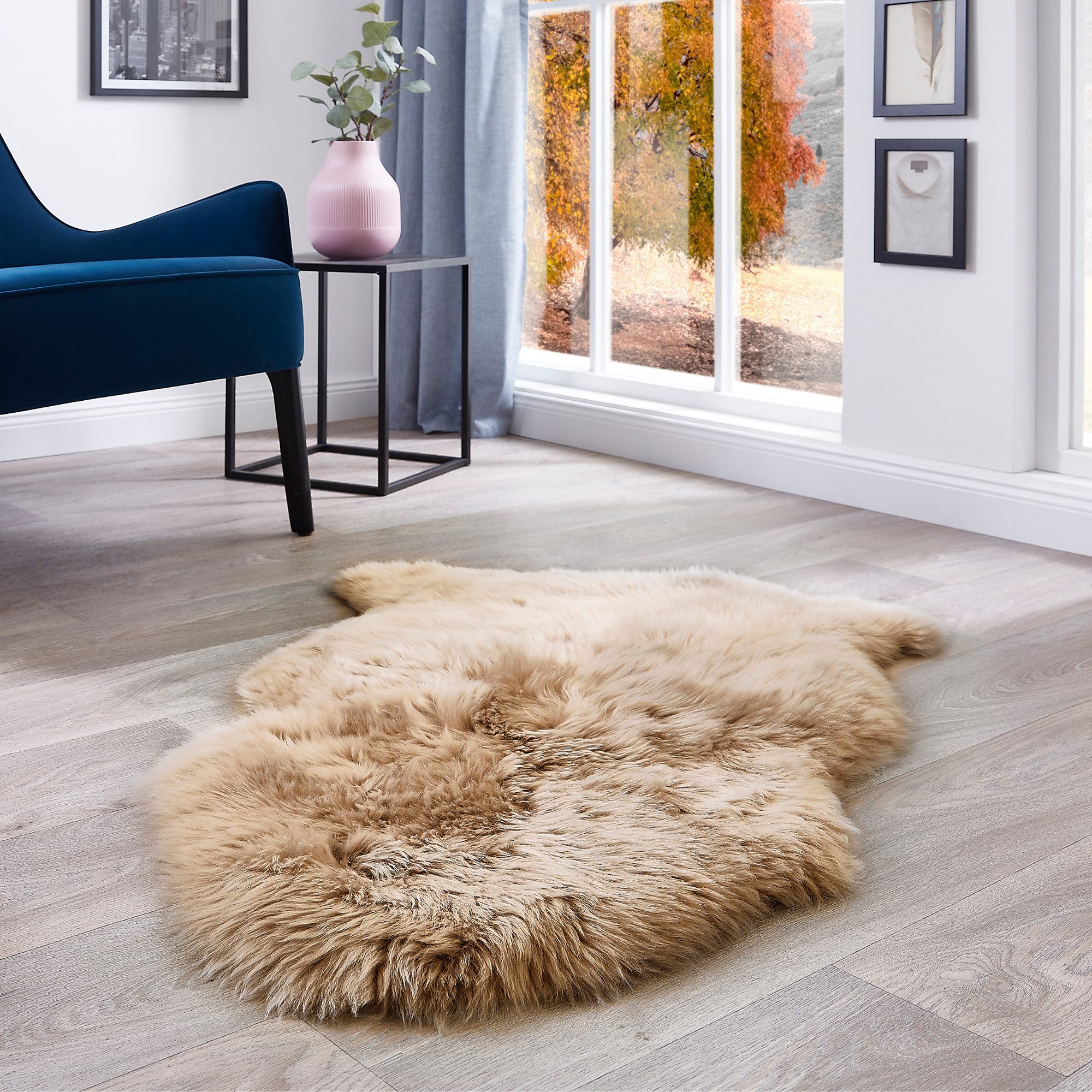 LUXOR living Fellteppich Schaffell Namika, fellförmig, Höhe: 50 mm, echtes Lammfell, weich & flauschig, große Farbauswahl, in 2 Größen