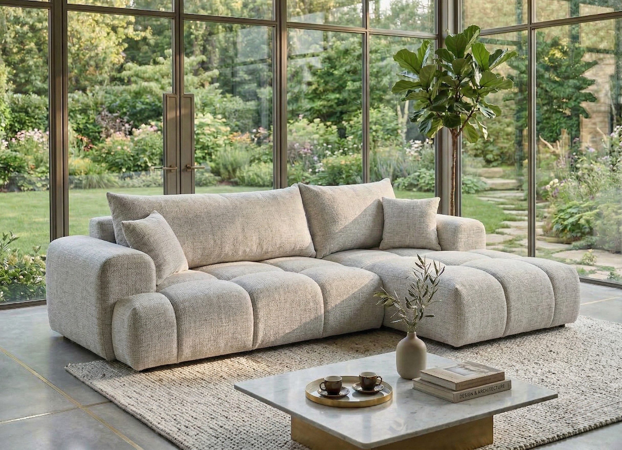 B&B Home Big-Sofa Sofa Vitton II mit Schlaffunktion L-Form mit Bettkasten, L-Form Couch rechts oder links
