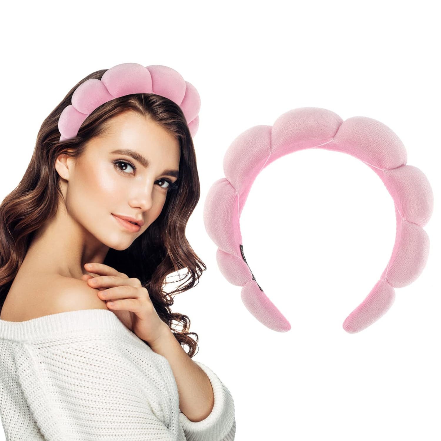 Coonoor Haargummi Spa Haarband Stirnband Make up Haarband Weicher Schwamm Haarreifen, 1-tlg.