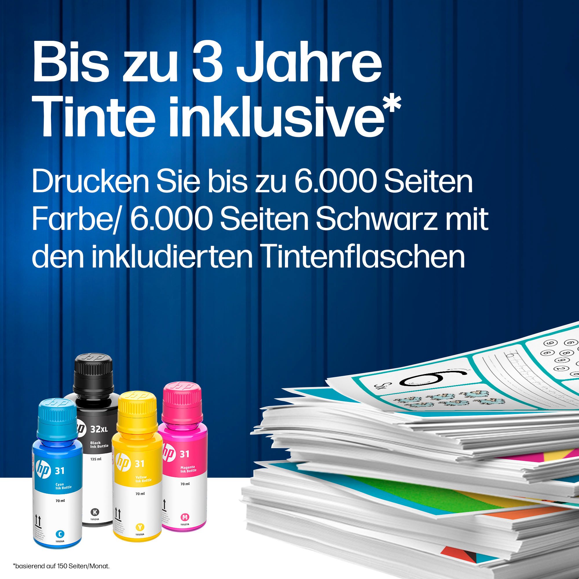 HP Smart Tank 5105 All-in-One-Drucker Multifunktionsdrucker, (WLAN (Wi-Fi), Bluetooth, Bis zu 20€ Cashback sichern! Nur bis zum 31.10.2026) – Bild 5 von 5