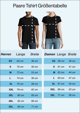 Couples Shop Print-Shirt King & Queen T-Shirt für Paare mit modischem Print, im Partner Look