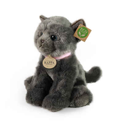 Teddys Rothenburg Kuscheltier Kuscheltier Katze mit Halsband sitzend grau 25 cm (Katze)