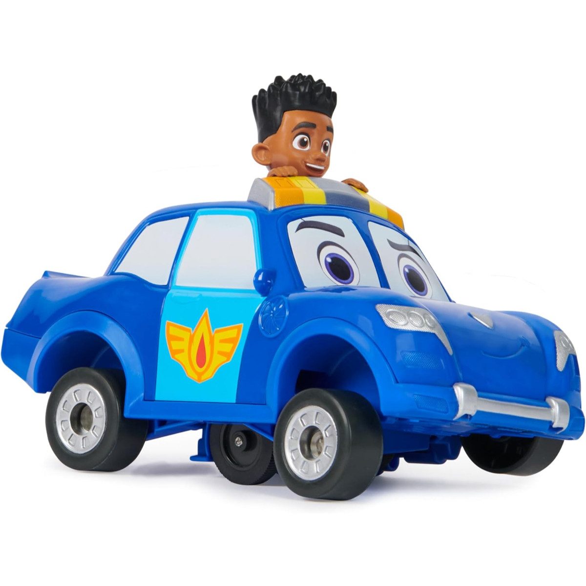 Disney Spielzeug-Auto Firebuds Jayden und Kolben Polizeiauto mit Rückziehfunktion, (1-tlg), ideal als Geschenkidee, perfekt für Action