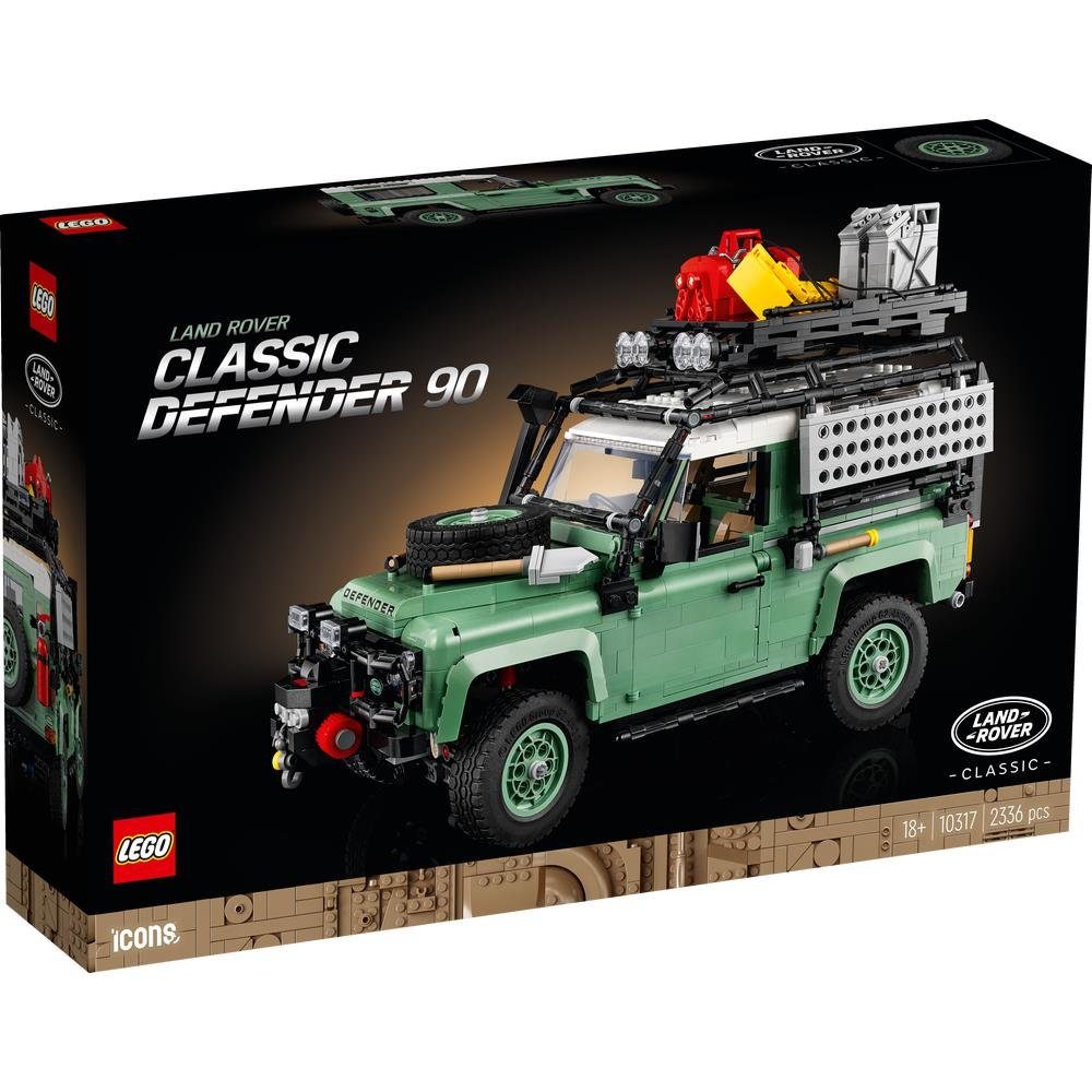 LEGO® Icons 10317 - Klassischer Land Rover Defender 90 Konstruktionsspielsteine, (2336 St), Bauset für Erwachsene