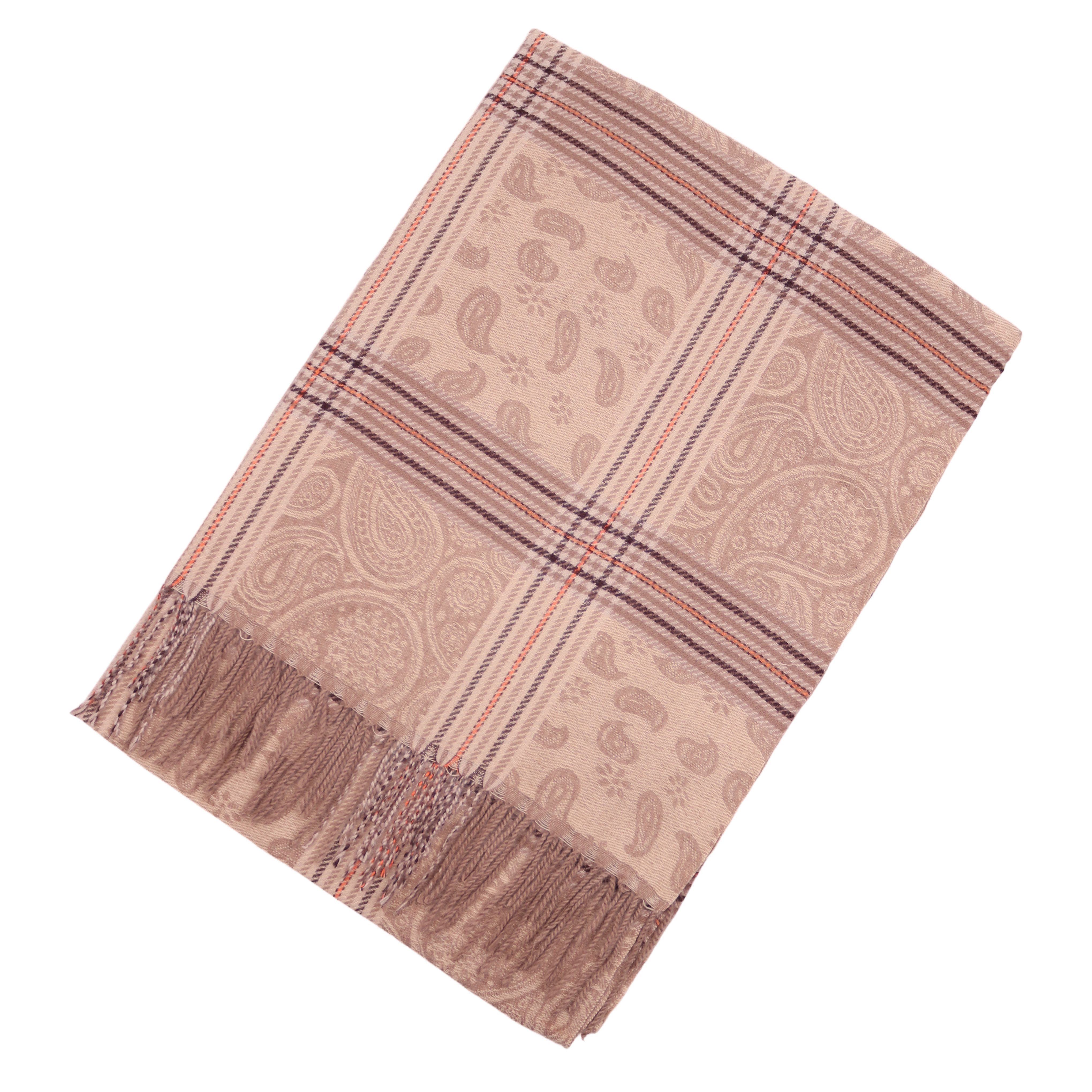 MIRROSI Modeschal weicher und warmer Schal mit Fransen, ca.70x180cm, (Paisl günstig online kaufen