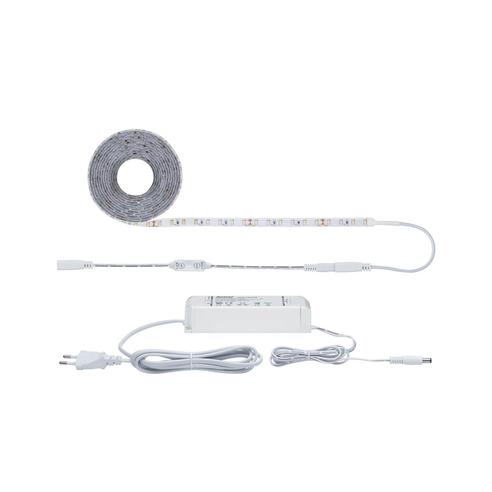 LED-Streifen SimpLED Power Set 3m 33W 230/24V DC weiß Kunststoff