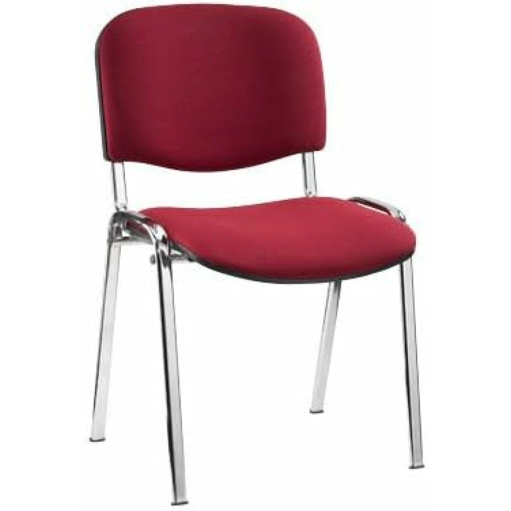 Nowy Styl Freischwinger 4 Besucherstühle Iso ISO CR 1.3 C29 bordeaux Stoff