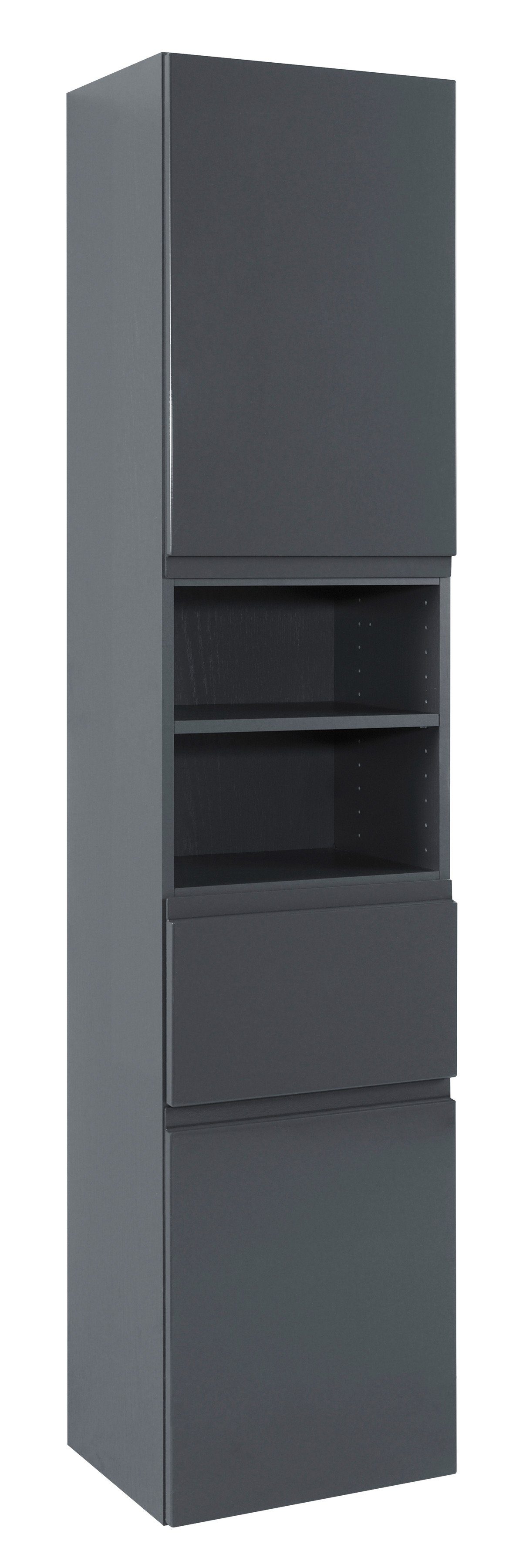 HELD MÖBEL Hochschrank Cardiff Breite 40 cm, mit Softclose-Funktion graphitfarben | Hochschränke