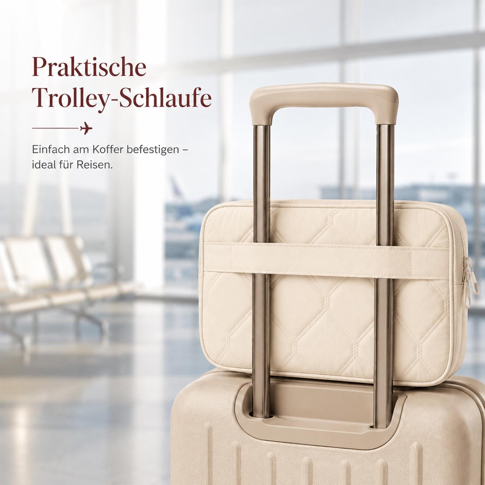 VERCO Tablet-Hülle Universal Organizer Sleeve bis 11 Zoll gepolstert 27,94 cm (11 Zoll), mit Trolley Schlaufe und Zubehörfach wasserabweisend gepolstert – Bild 4 von 5
