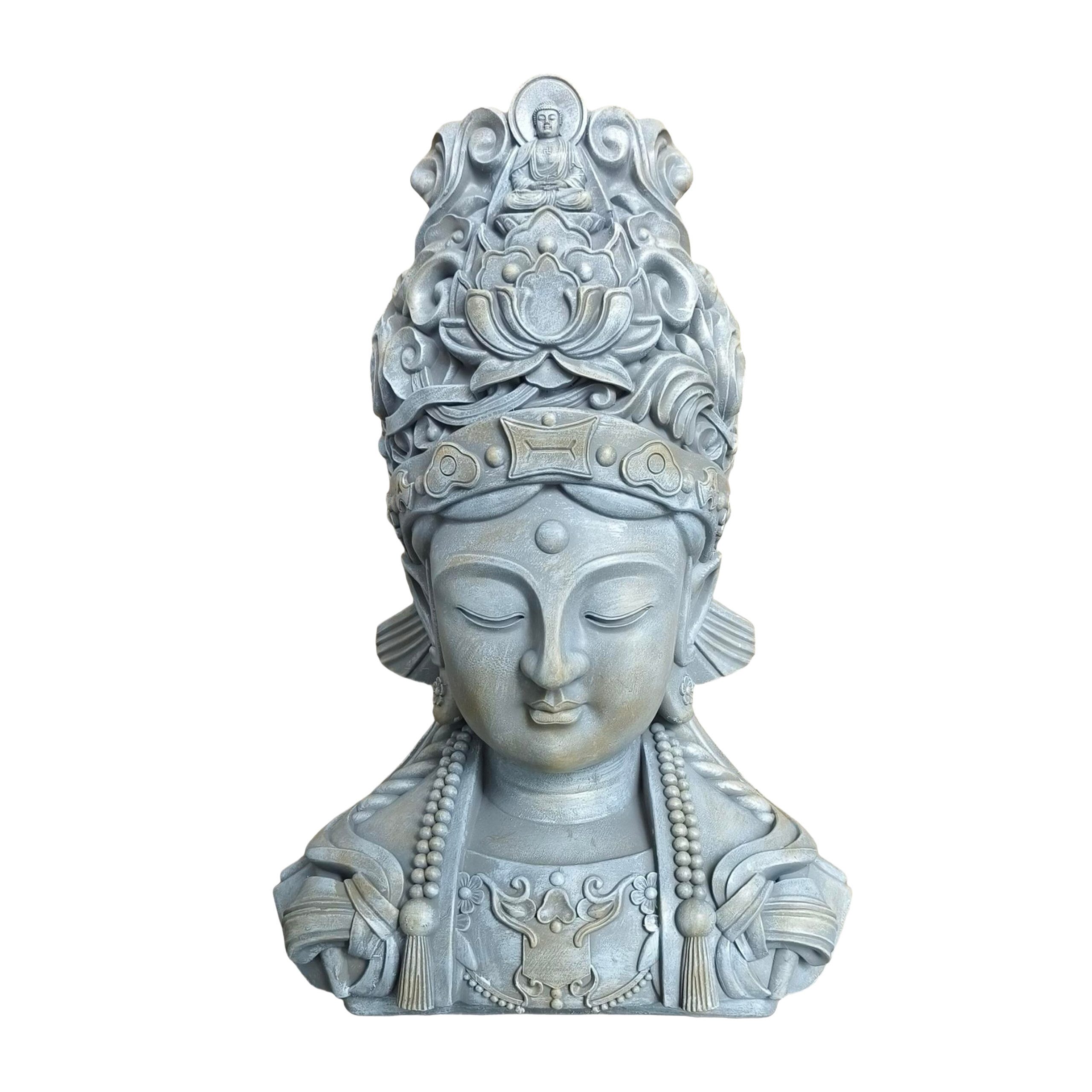 relaxdays Buddhafigur Buddha Büste 44 cm