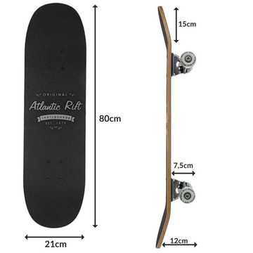 monzana Skateboard, ABEC 9 Kugellager Rollenhärte 85A Ahornholz 80x24cm Longboard
