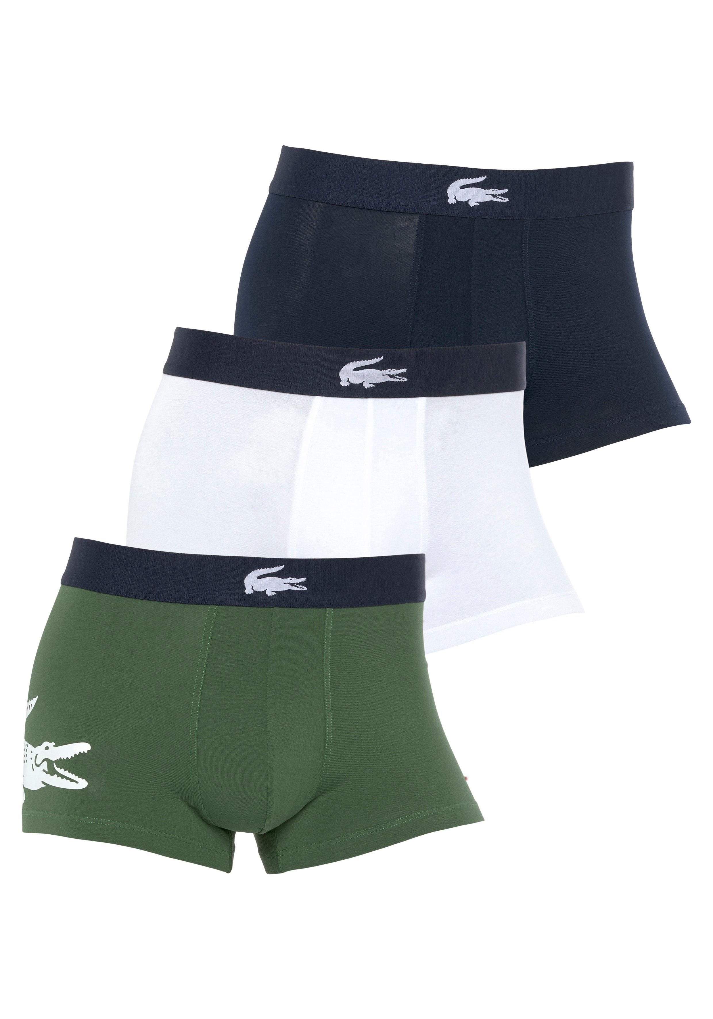 Lacoste Boxer eng Boxershorts Lacoste Herren Premium (Packung, 3-St., 3er-Pack) aus Stretch-Baumwolle im 3er-Pack navy white grey