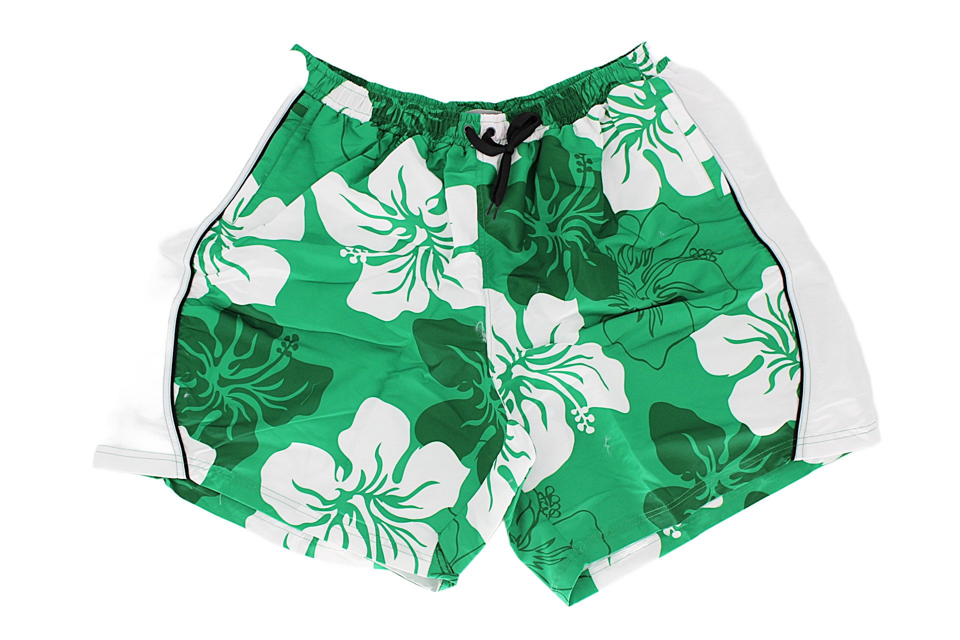 Badehose Badehose Grün mit Blumen grün