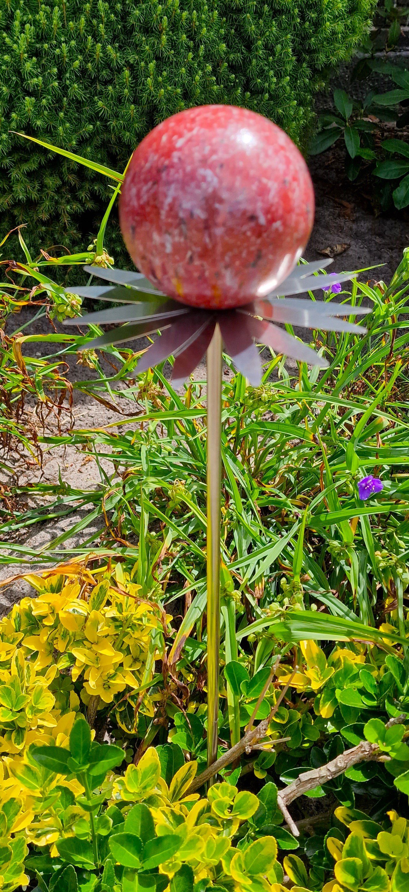 Jürgen mit Rosenkugel rot 80 Bocker Stab cm 10 Edelstahl Garten Gartenstecker Blütenzauber Garten-Ambiente cm Milano