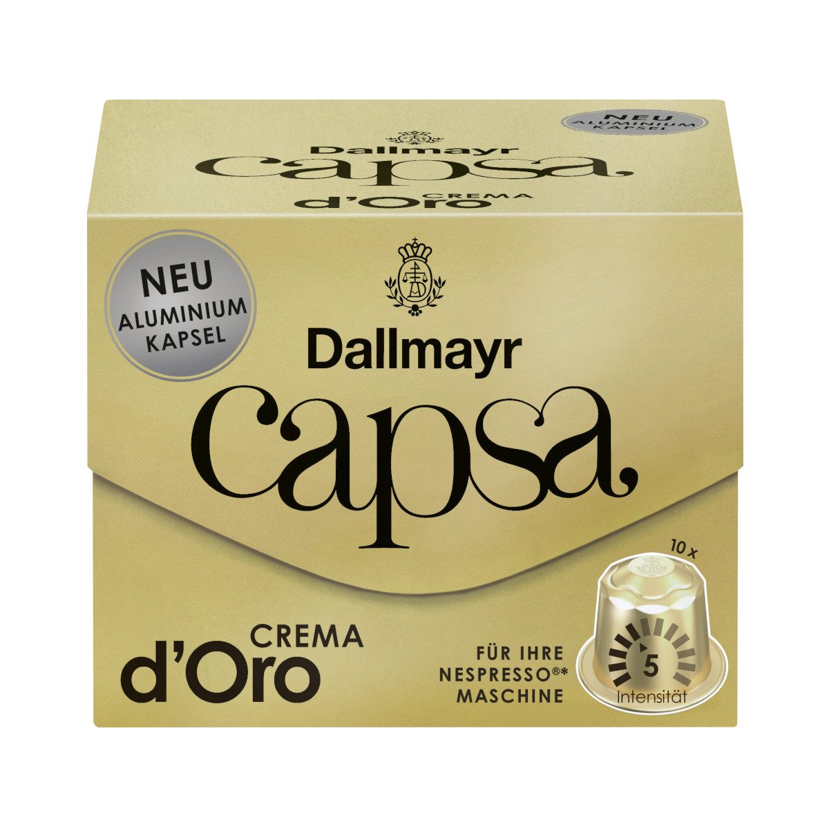 DALLMAYR Kaffee, Dallmayr Nespresso Kaffee Capsa Crema d Oro 10 Kaffeekapseln 56g
