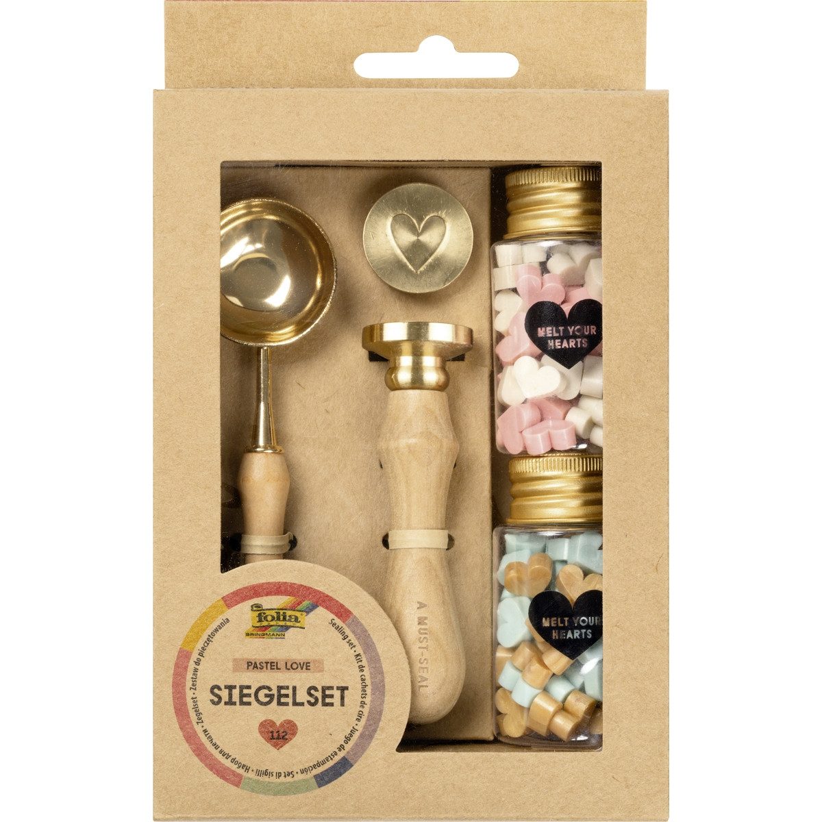 Folia Max Bringmann KG Stempel Folia Siegel Set PASTEL LOVE